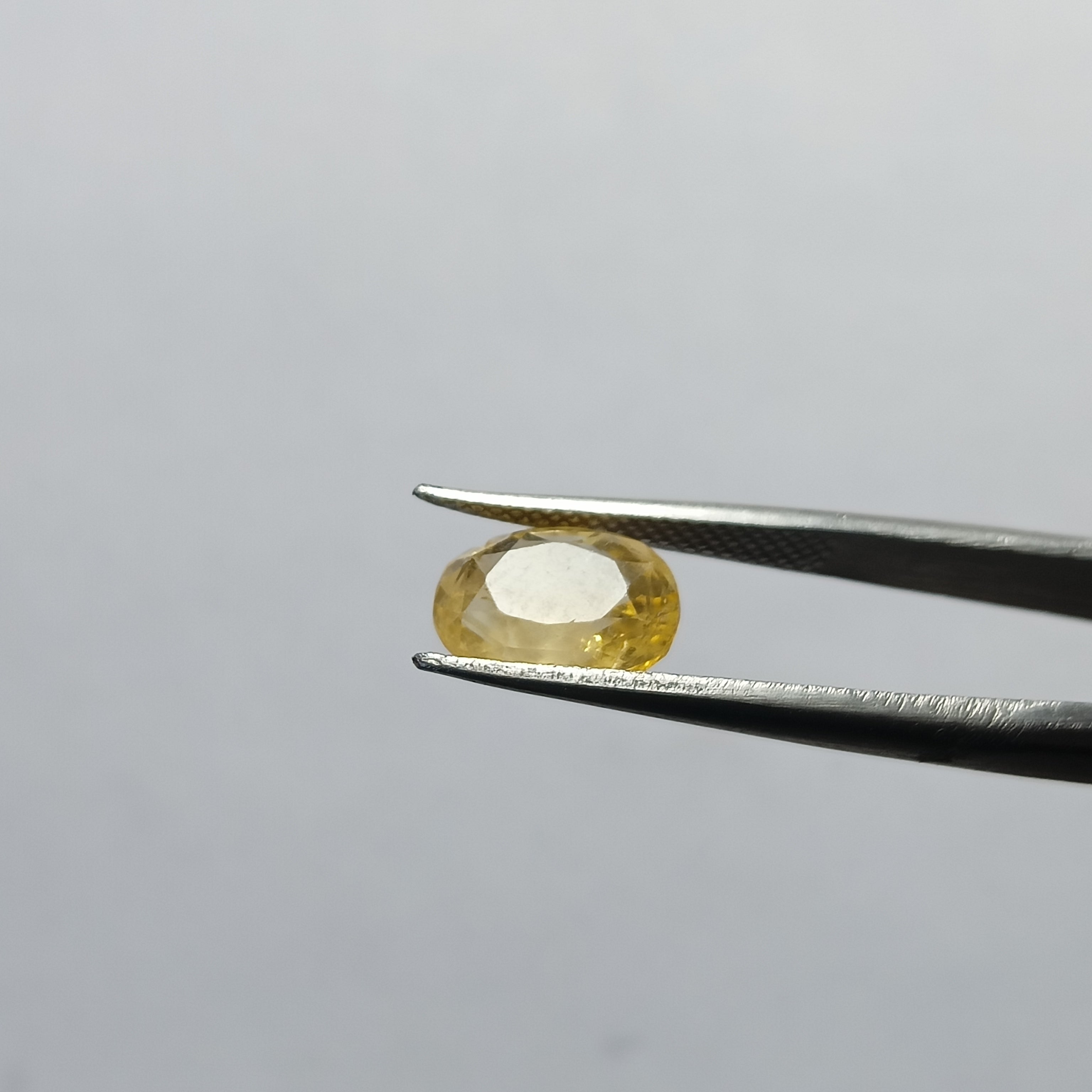 Natural Sri Lankan Ceylon Yellow Sapphire (Pukhraj) – 3.4 Carats | Certified Unheated Gemstone | IIG CERTIFIED