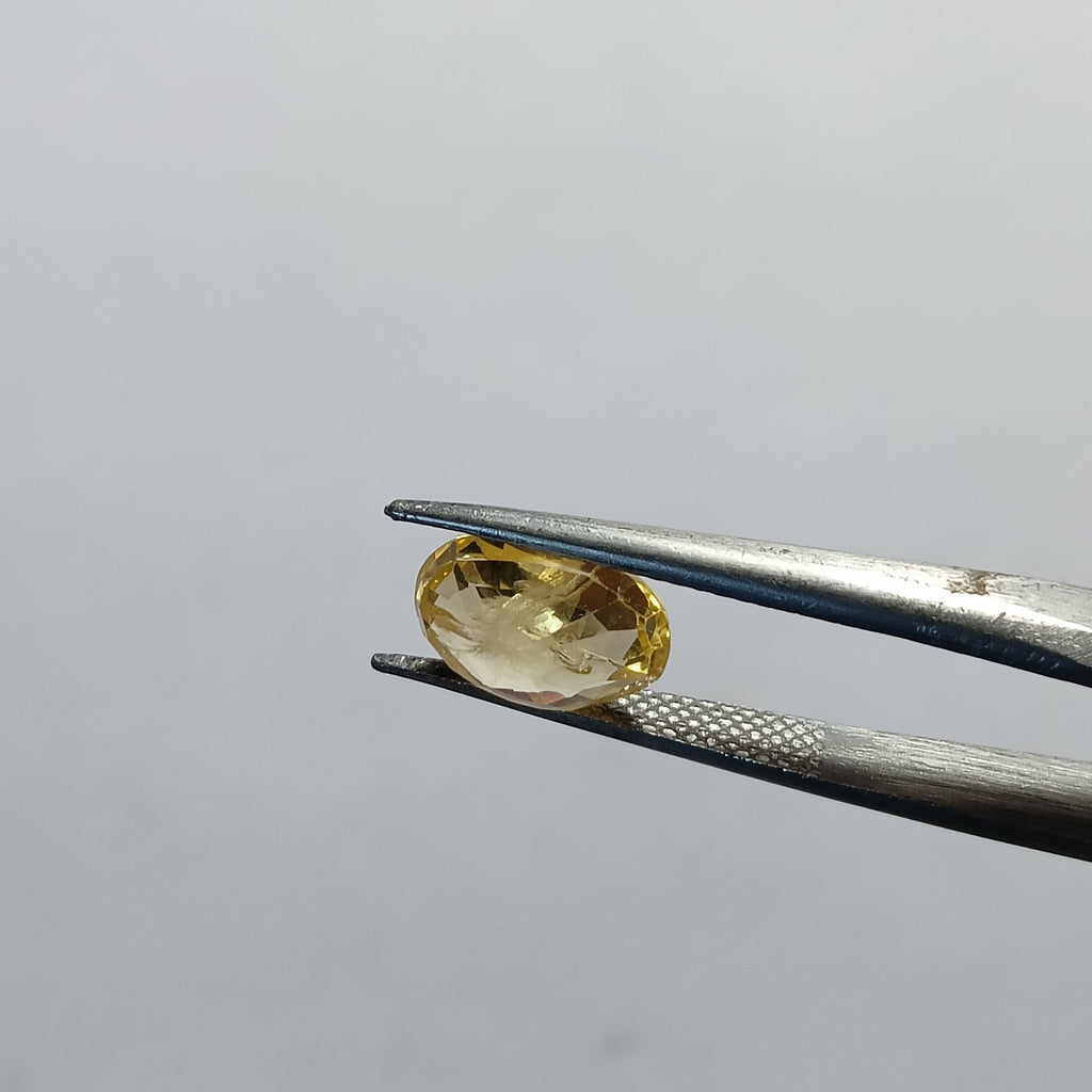 Natural Sri Lankan Ceylon Yellow Sapphire (Pukhraj) – 3.4 Carats | Certified Unheated Gemstone | IIG CERTIFIED