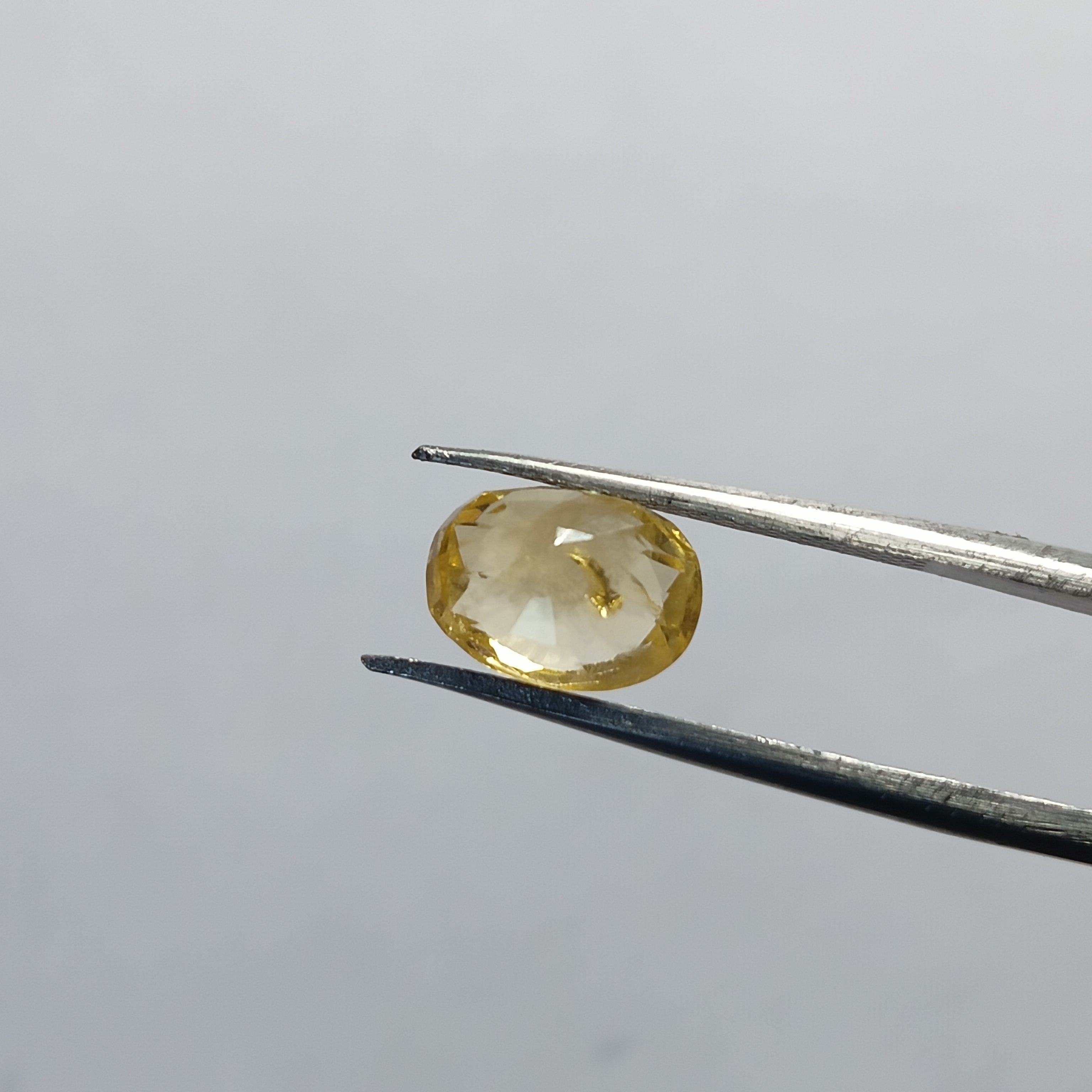 Natural Sri Lankan Ceylon Yellow Sapphire (Pukhraj) – 3.4 Carats | Certified Unheated Gemstone | IIG CERTIFIED