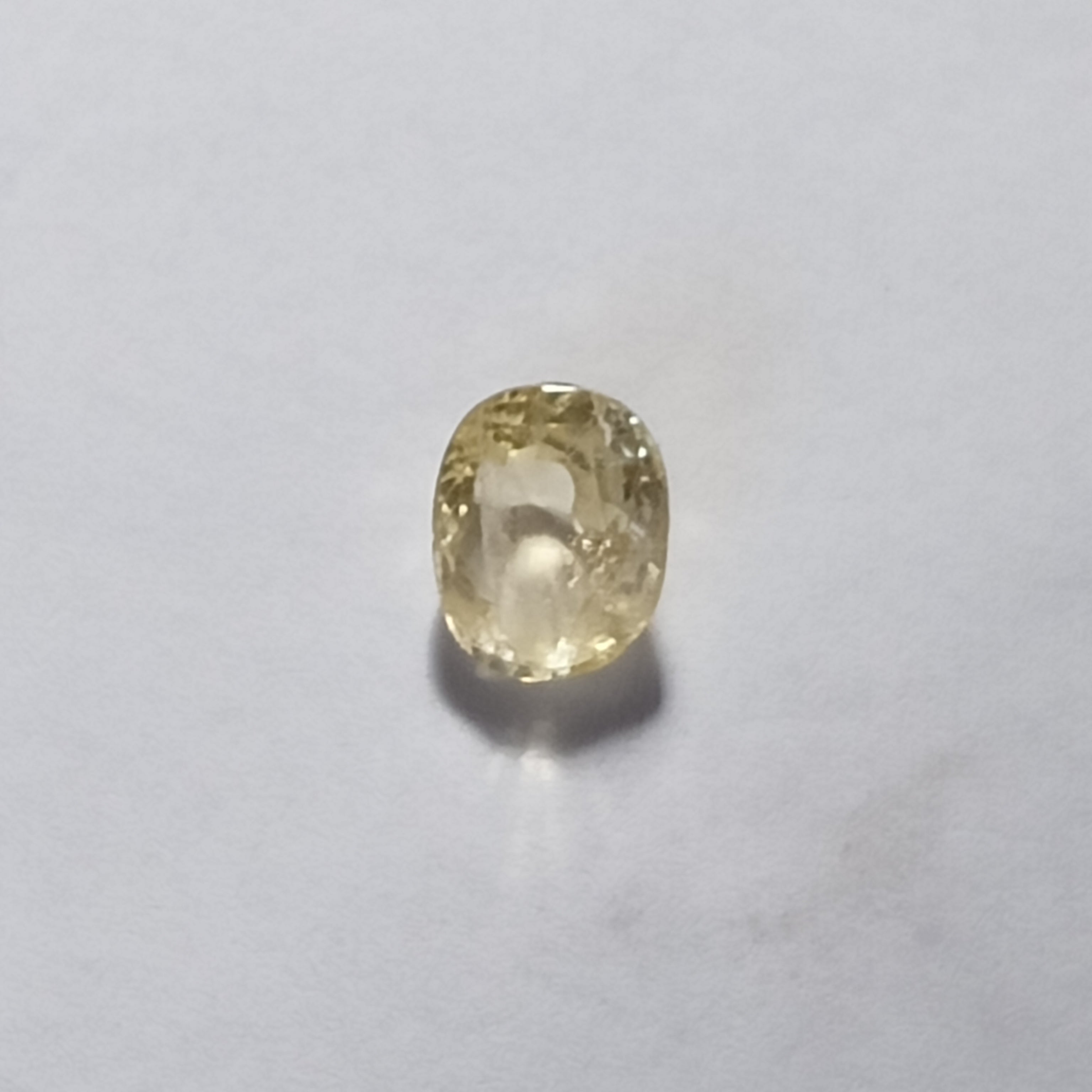 Natural Sri Lankan Ceylon Yellow Sapphire (Pukhraj) – 2.1 Carats | Certified Unheated Gemstone