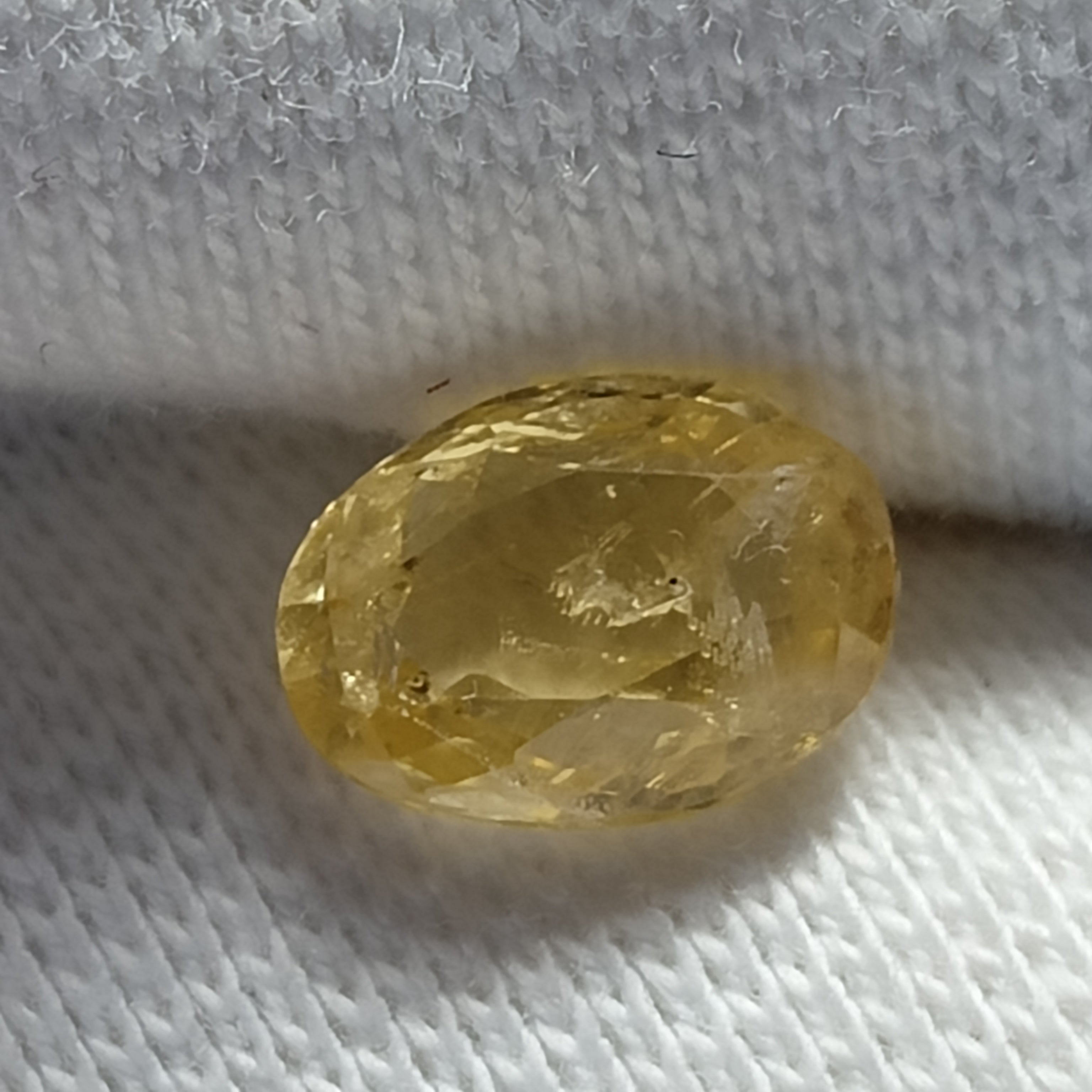 Natural Sri Lankan Ceylon Yellow Sapphire (Pukhraj) – 3.3 Carats | Certified Unheated Gemstone