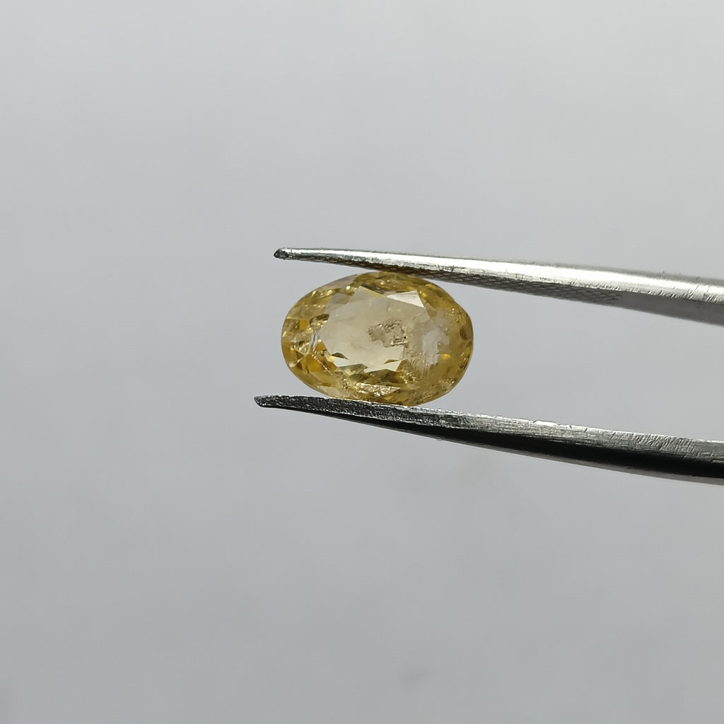 Natural Sri Lankan Ceylon Yellow Sapphire (Pukhraj) – 3.3 Carats | Certified Unheated Gemstone