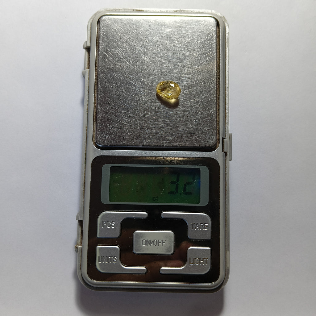 Natural Sri Lankan Ceylon Yellow Sapphire (Pukhraj) – 3.3 Carats | Certified Unheated Gemstone