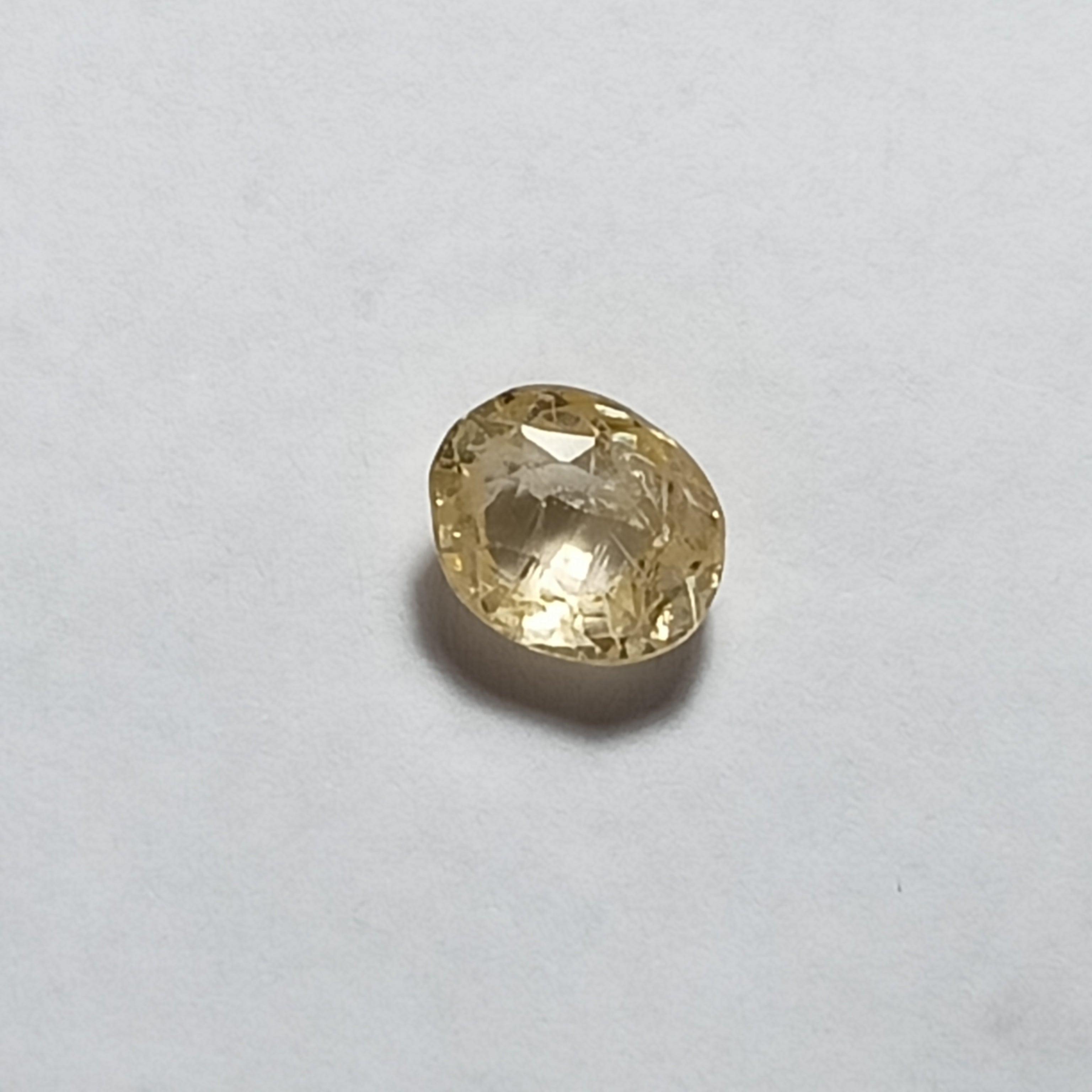 Natural Sri Lankan Ceylon Yellow Sapphire (Pukhraj) – 2.4 Carats | Certified Unheated Gemstone