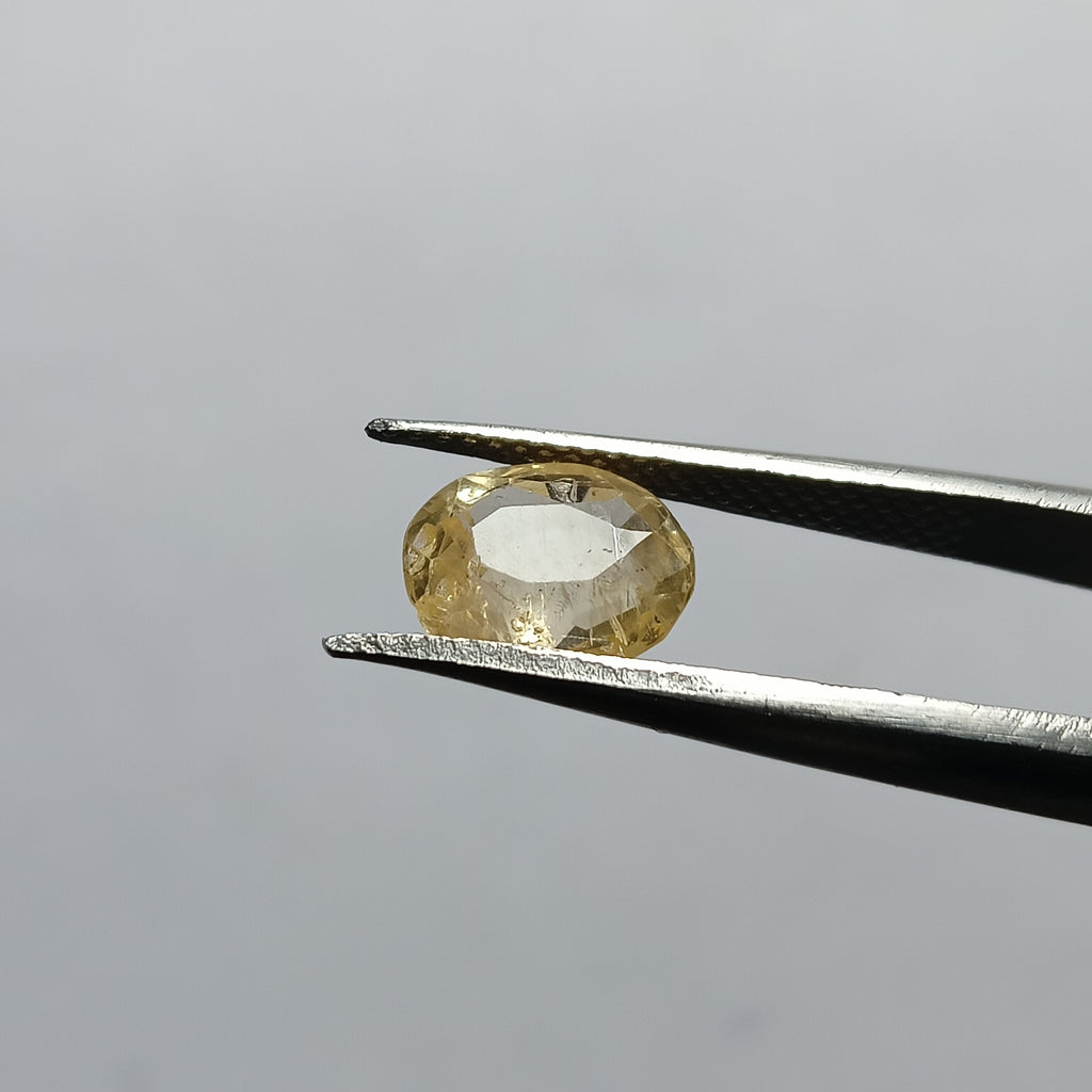 Natural Sri Lankan Ceylon Yellow Sapphire (Pukhraj) – 2.4 Carats | Certified Unheated Gemstone