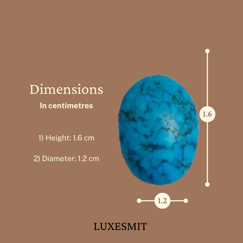 Irani Feroza (Natural Turquoise) – 6.80 Carats | Certified by IIG | Luxesmit